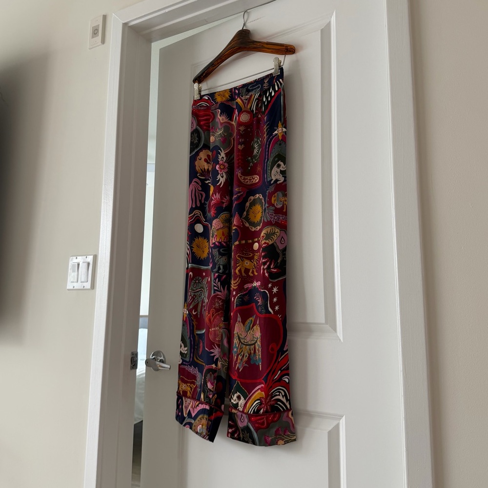 Farm Rio Multicolor Artsy Surreal Land Pants - Picture 4 of 8